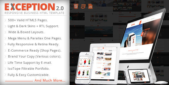 EXCEPTION – Responsive Business HTML Template 2.0.3