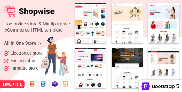 Shopwise 1.0 – eCommerce Multipurpose Bootstrap 5 HTML Template