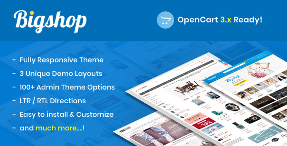 Bigshop 1.0.0 – Responsive OpenCart Theme
