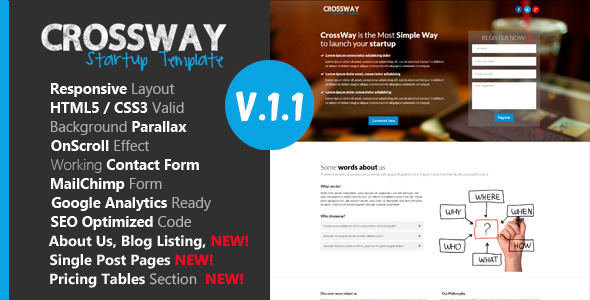 Crossway 1.0.0 – Startup Landing Page Template