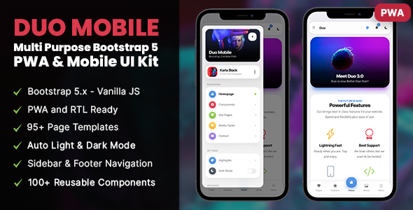 Duo 1.0.0 – PWA Mobile Kit