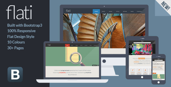 Flati 5.1.2 – Responsive Flat Design Bootstrap Template