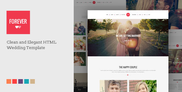 FOREVER 1.0.0 – Responsive HTML Wedding Template
