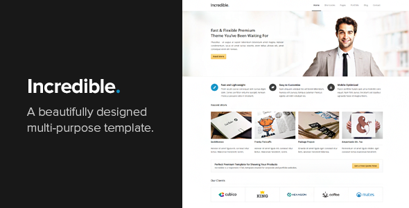 Incredible 1.0.0 – Responsive HTML Template