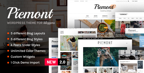 Piemont 8.3 – Premium Travel & Lifestyle Responsive WordPress Blog Theme