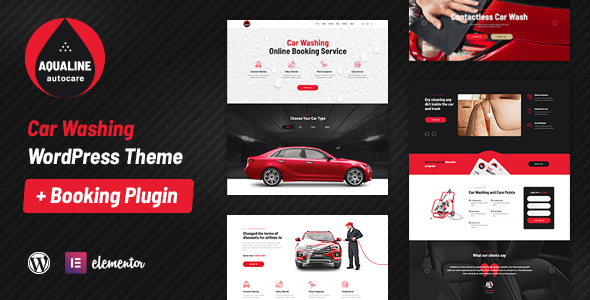 Aqualine 1.0.0 – Car Washing Service with Booking System WordPress Theme