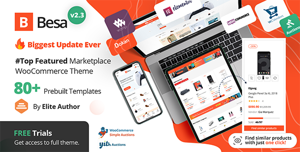 Besa 3.3.4.5 – Elementor Marketplace WooCommerce Theme