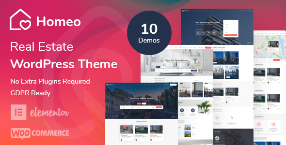 Homeo 1.0.0 – Real Estate WordPress Theme