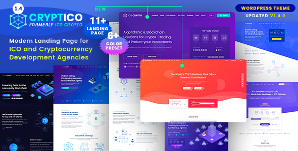 Cryptico 1.4.16 – ICO Crypto Landing & Cryptocurrency WordPress Theme