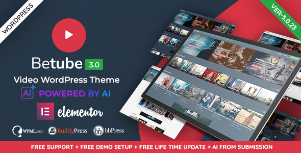 BeTube – Video WordPress Theme 3.0.15