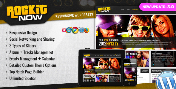 Rockit Now 1.0.0 – Music Band WordPress Theme