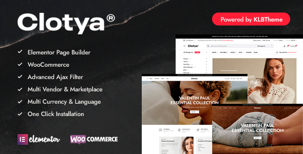 Clotya – Fashion Store eCommerce Theme 1.0.0