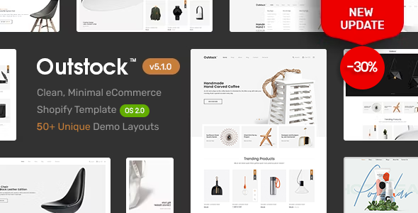Shopify 2.0 – Outstock Clean, Minimal Shopify Themes OS