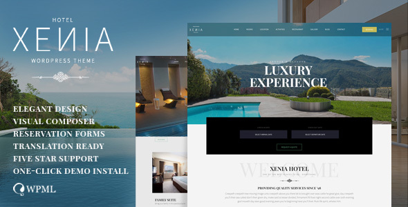 Hotel Xenia 1.0.0 – Resort & Booking WordPress Theme