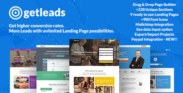 Getleads – Landing Pages Pack with Page Builder 1.0.0