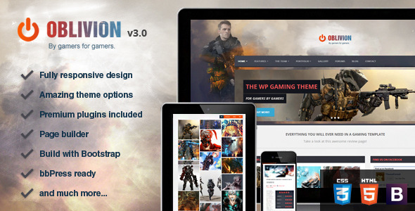 Oblivion 1.0.0 – The Ultimate Multi-Purpose Gaming Theme