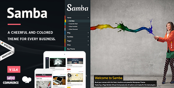 Samba 1.0.0 – Colorful WordPress Theme