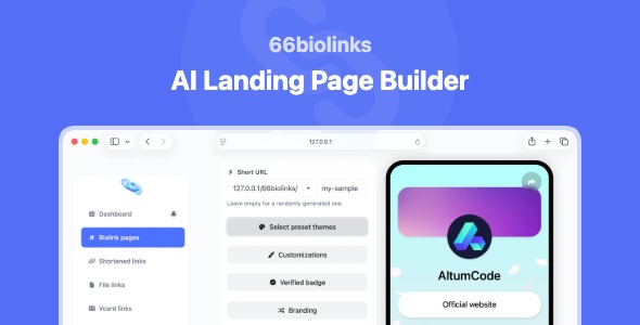 66biolinks Review: Bio Links, URL Shortener 1.0.0