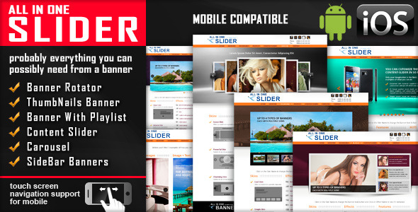 All In One Slider Responsive Jquery Slider Plugin — CodeCanyon > JavaScript > Sliders preview