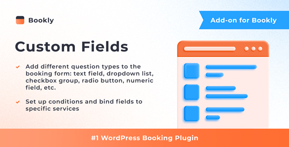 Bookly Custom Fields (Add-on) — CodeCanyon > WordPress > Add-ons preview