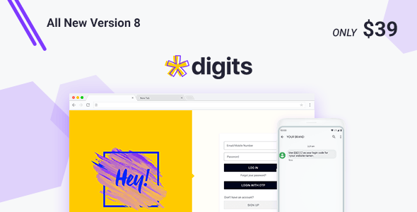 Digits : WordPress Mobile Phone Number OTP Signup Review 1.0.0