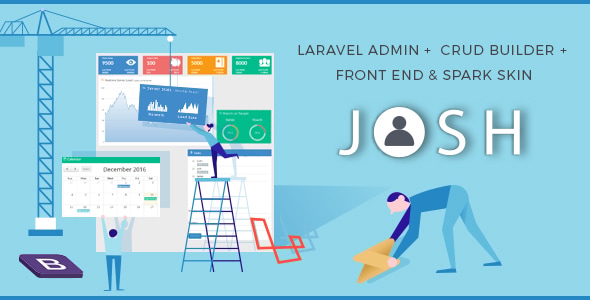 Josh - Laravel Admin Template + Front End + CRUD — CodeCanyon > Skins > Bootstrap preview