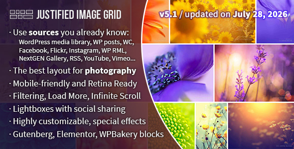 Justified Image Grid Review: Premium Galleries 5.1