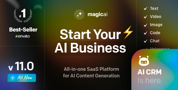 MagicAI - All-In-One SaaS Platform for AI Text, Image and Content Generation — CodeCanyon > PHP Scripts preview