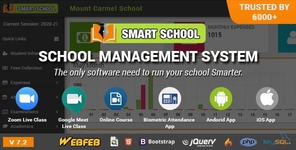 Smart School : School Management System Review: PHP 7.2.0