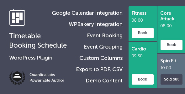 Timetable Booking Schedule for WordPress Review: Easy 1.0.0