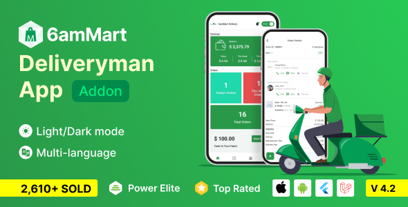 6amMart – Delivery Man App Review: Flutter Driver Tool 1.0.0