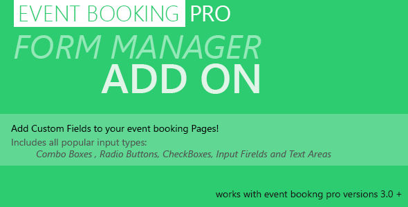 Event Booking Pro: Forms Manager Add on Review 1.0.0