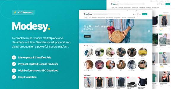 Modesy Review: E-commerce & Marketplace Script 1.0.0