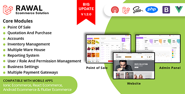 Rawal Review: Laravel Ecommerce With POS 1.1.9