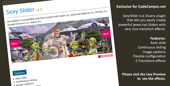 Sexy Slider Review: Smooth JavaScript Slider 1.3