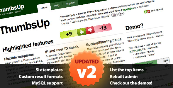 ThumbsUp Review: Ratings & Charts PHP Script 2.0