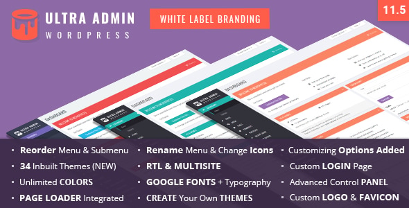 Ultra WordPress Admin Theme — CodeCanyon > WordPress > Interface Elements preview